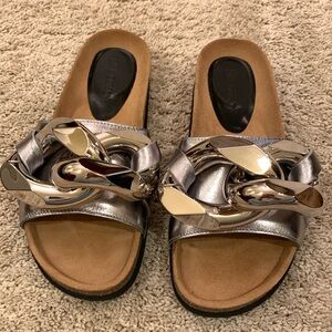 JW Anderson silver slides size 7 brand new